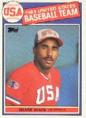 1985 Topps Baseball Cards      398     Shane Mack OLY RC